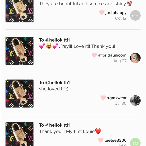 Authentic LV Set: 3 Locks & 3 Keys: CLEAN - Picture 5 of 7